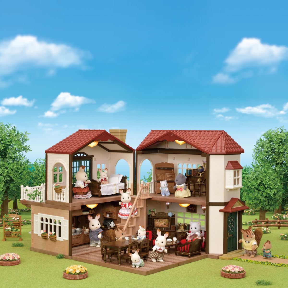Classic Colour Red Roof Country Home