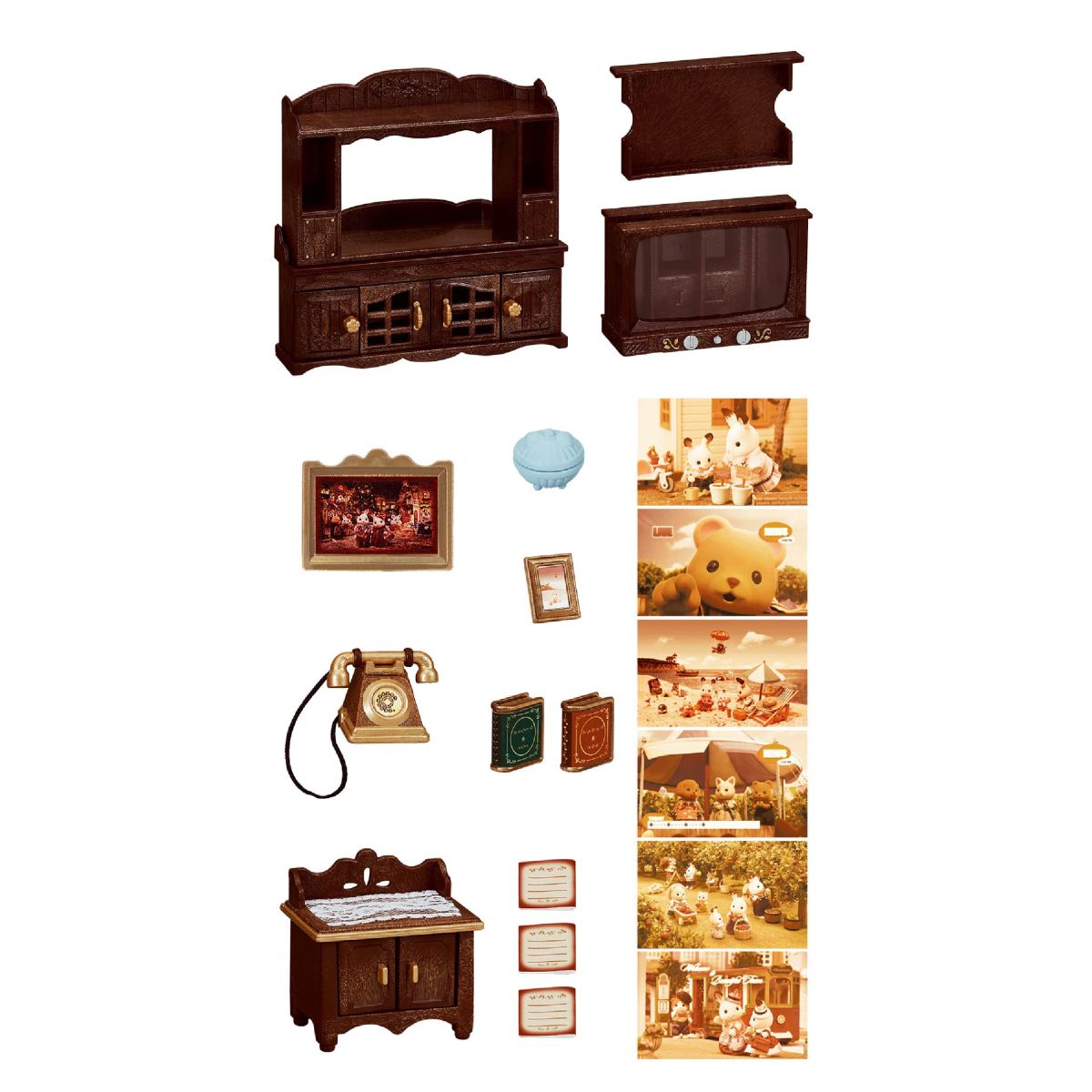 Classic Brown Television Telephone Set