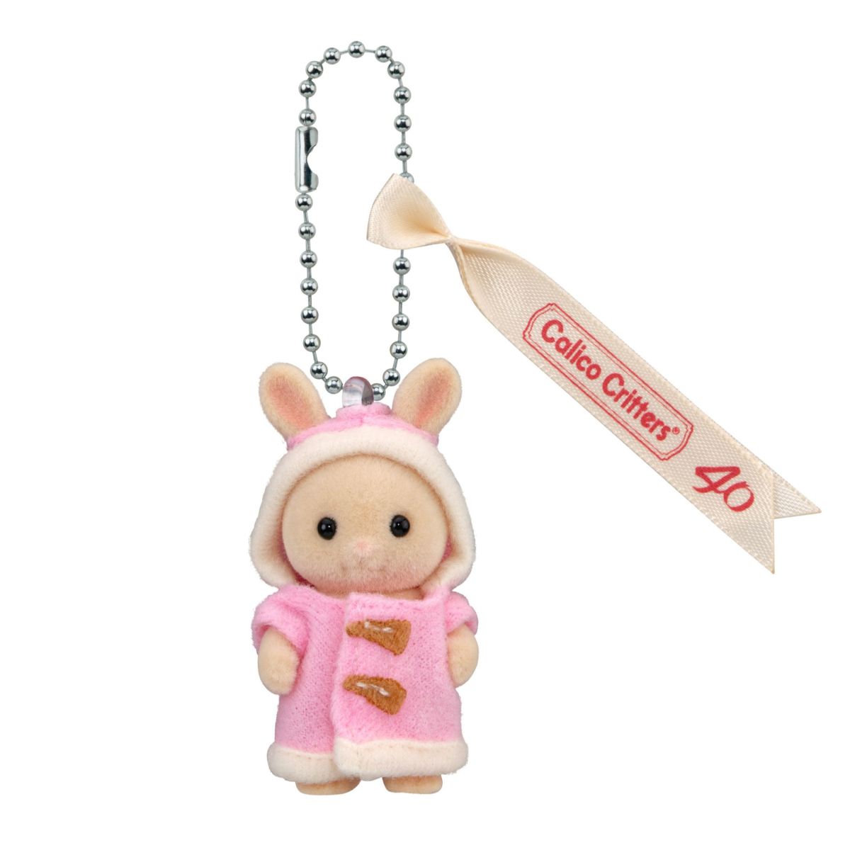 Fluffy Parka Milk Rabbit Baby Key Chain, , large image 0