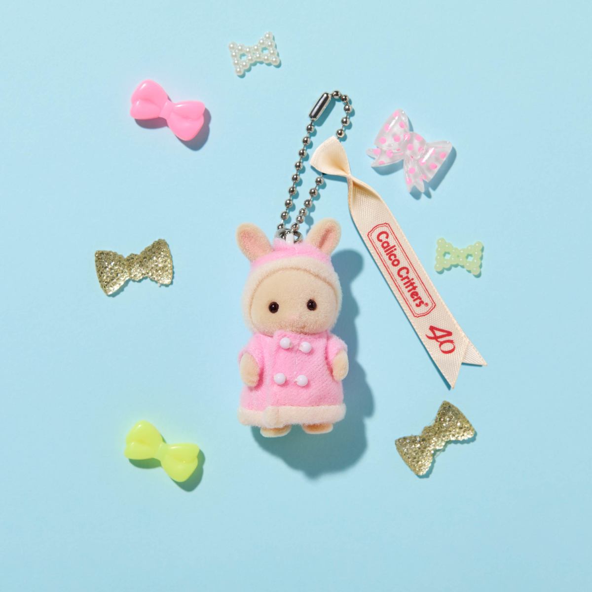 Fluffy Parka Milk Rabbit Baby Key Chain