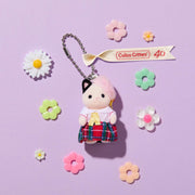 School Girl Tuxedo Cat Baby Key Chain