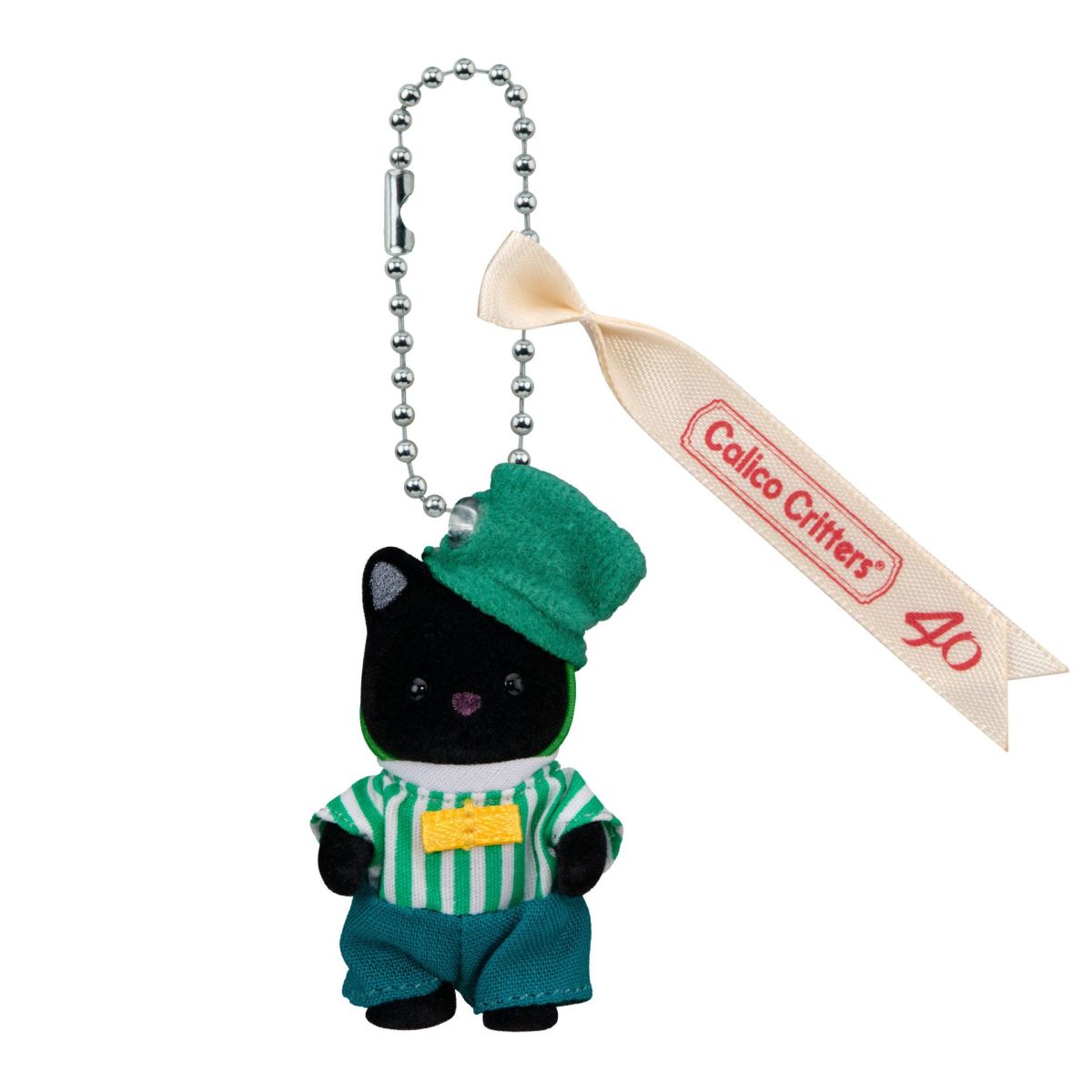 Emerald Green Tuxedo Cat Baby Keychain, , large image 0