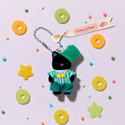 Emerald Green Tuxedo Cat Baby Keychain