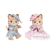 Striped Cat Family Elegant Ensemble